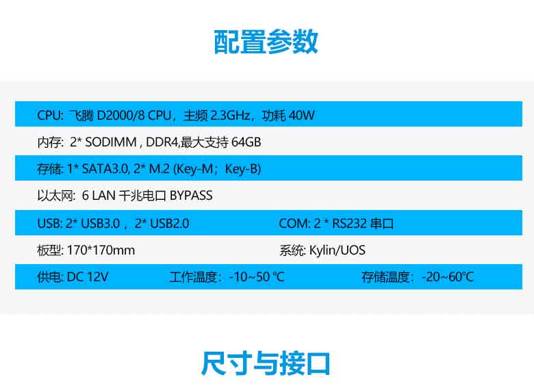 飛騰D2000網(wǎng)絡(luò)安全主板N201F-D(圖2)